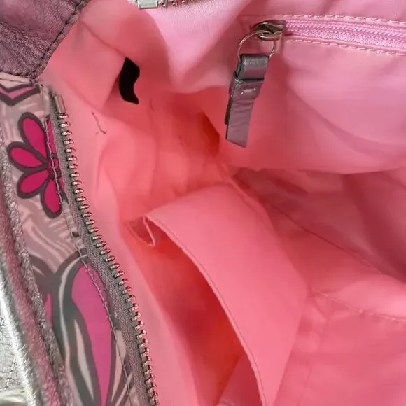 Vintage Y2k Coach Poppy Graffiti Tote Shoulder Bag Butterfly Charm Cutecore - Picture 11 of 14